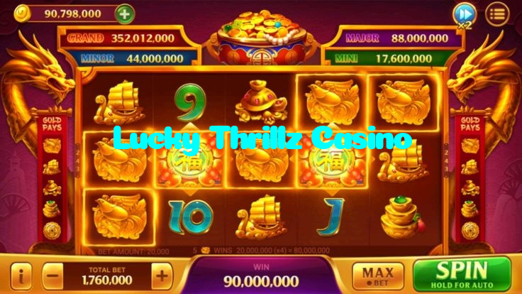 Lucky Thrillz Casino casino presented on mobile device in Pakistan with slots and live games